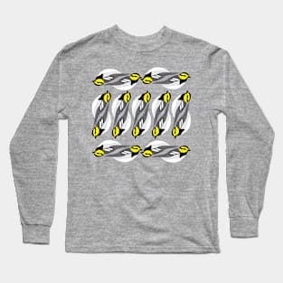 Golden Cheeked warbler pattern Long Sleeve T-Shirt